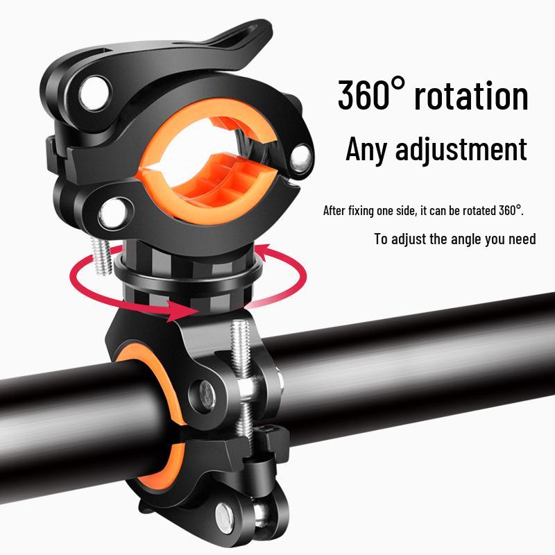 360° Rotating Bicycle & Motorcycle Flashlight Mount Clip