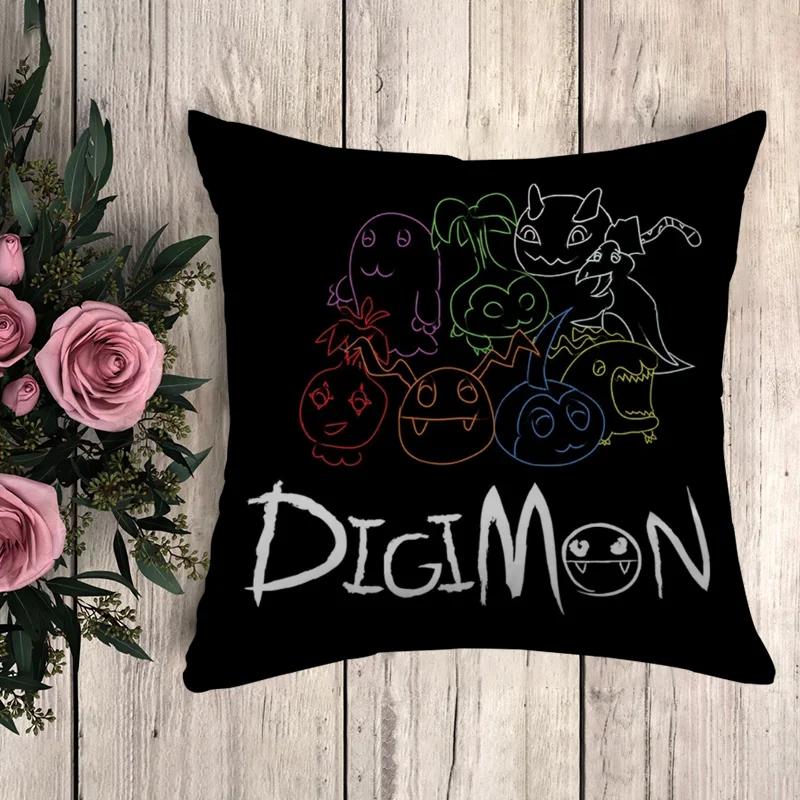 Pillow Digimon Decorative Pillowcase Decor Cushion Cover Luxury Throw Pillows Sofa Cushions Car Decoration Pilow Cases