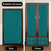 Self Adhesive Vinyl Refrigerator Wrap Set Teal Green Solid Colored Abstract Canvas Texture Vintage Grunge Year Door Mural Removable Fridge Sticker