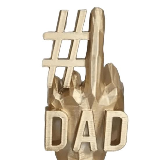 Yousheng #1 Dad Trophy Ornament 3D Printed Middle Finger Trophy Resin Figurine Statue Sculpture Home Office Desktop Decoration Father's Day Gift