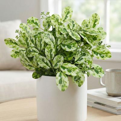 6 stuks Simulatieplanten Hotel Decor Plastic Bos Serie Eucalyptusblad Boeket Restaurant Decoratie Kunstmatige Groene Plant