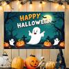 Halloween Cute Ghost Pumpkin Halloween Tapestry Cartoon Children's Fun Style HAPPYHALLOWEEN Printed Hanging Cloth