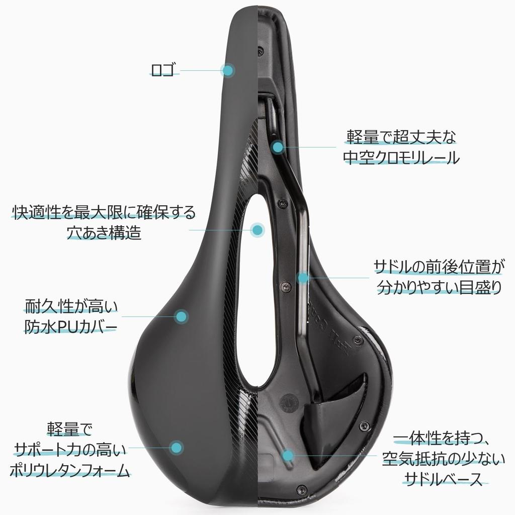 CXWXC Bicycle Saddle - Pain-Free, Soft, Thick, Low-Rebound, Black/Silver (FU-C19)