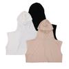 Ramadan Sleeveless Hooded Modal Cotton Detachable Collar Solid Color Simple Hat Women'S Scarf Muslim Hijab Backing Shirt Turban