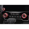 Fit For Honda CRV CR-V 2017- Aluminum Red Central Console AC Knob Cover Trim