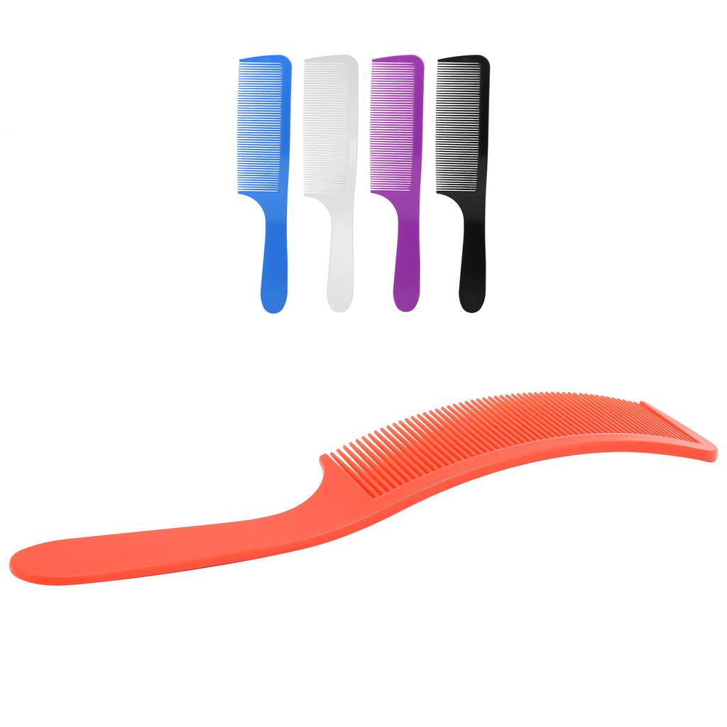 Comb Hair Plastic Curved Detangling Haircutting Combs Fine Teeth for Salon Household Barber