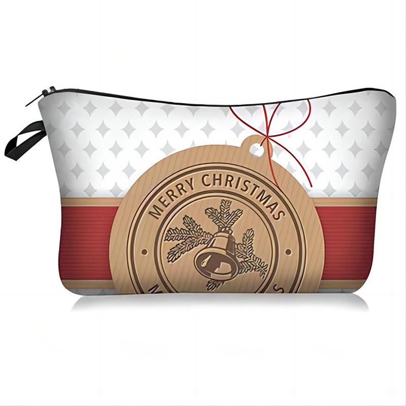 1pc Portable Printed Makeup Bag, Portable Cosmetic Storage Bag For Travel, Perfect For Halloween And Christmas Gifts For Women And Girls