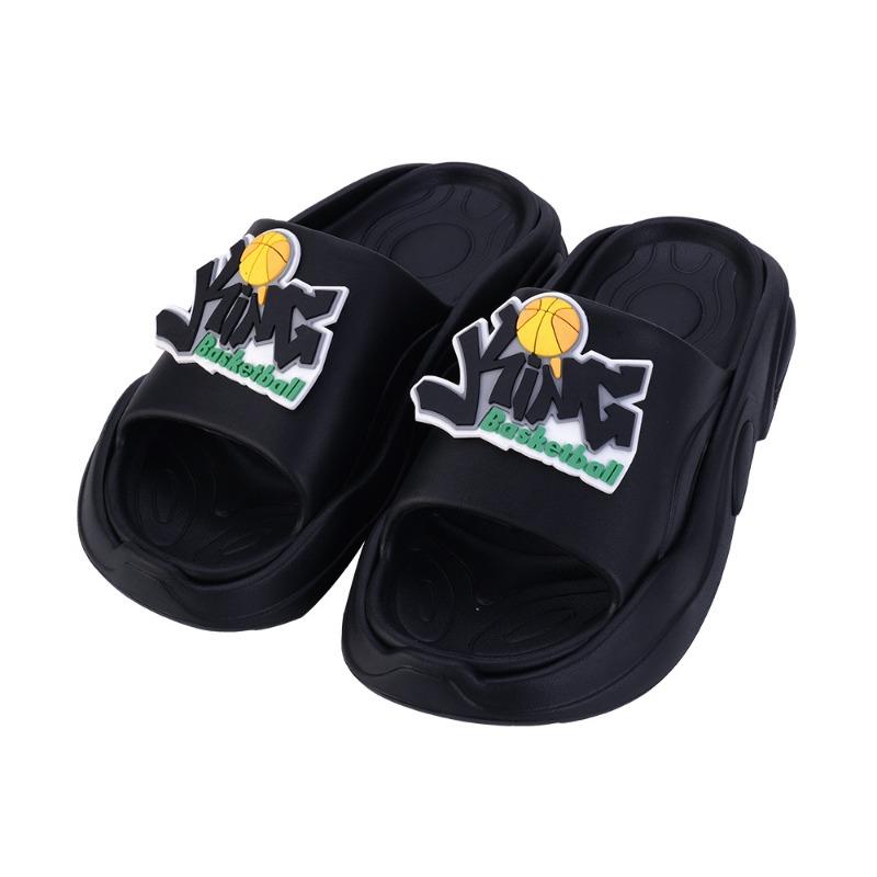 New summer men's one-word indoor and outdoor two-color bottom pad thickened stepping on shit beach slippers wholesale