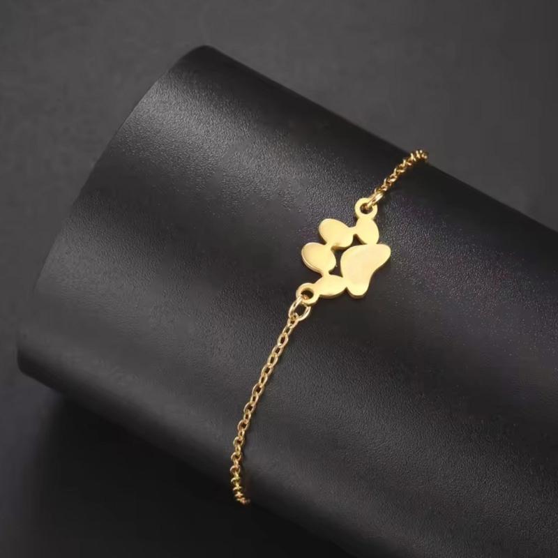 Pulseira Elegante Patas de Pet Simbolizando Amor e Companheirismo Acessório para Uso Diário em Decoração Multicolorida