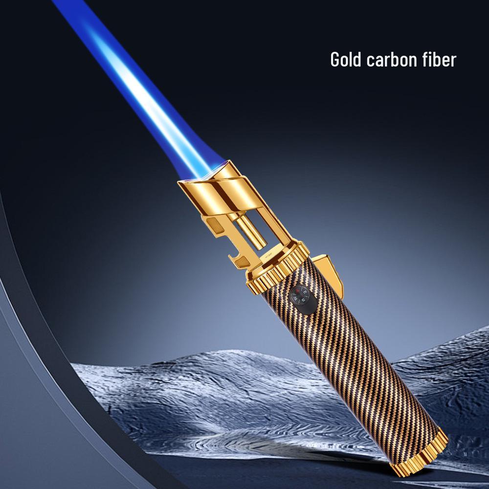 Multifunctional Windproof Lighter: Torch, Cigar Jet Flame, Wine Opener, Compass, Window Breaker