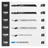 40pcs Reciprocating Jigsaw Blades Set T-Shaft HCS Assorted Jig Saw Blades For Wood Metal Plastic Pipe Cutting Woodworking Tool