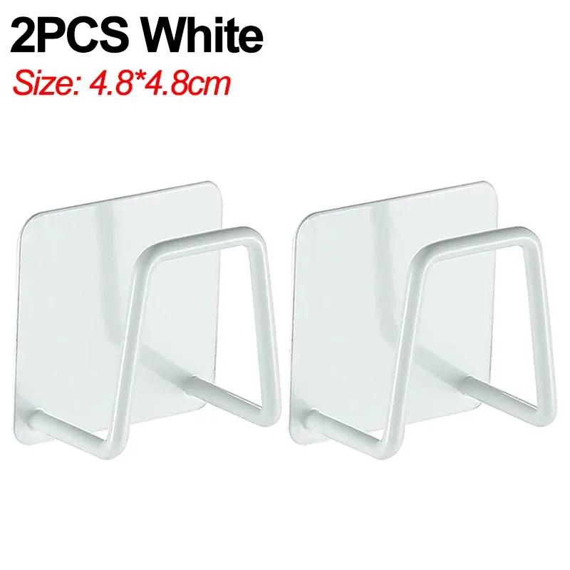 Stainless Steel Sink Sponge Holder Self-Adhesive Kitchen Sponges Storage Drain Racks Wall Hooks Dishcloth Rag Organizer Holders