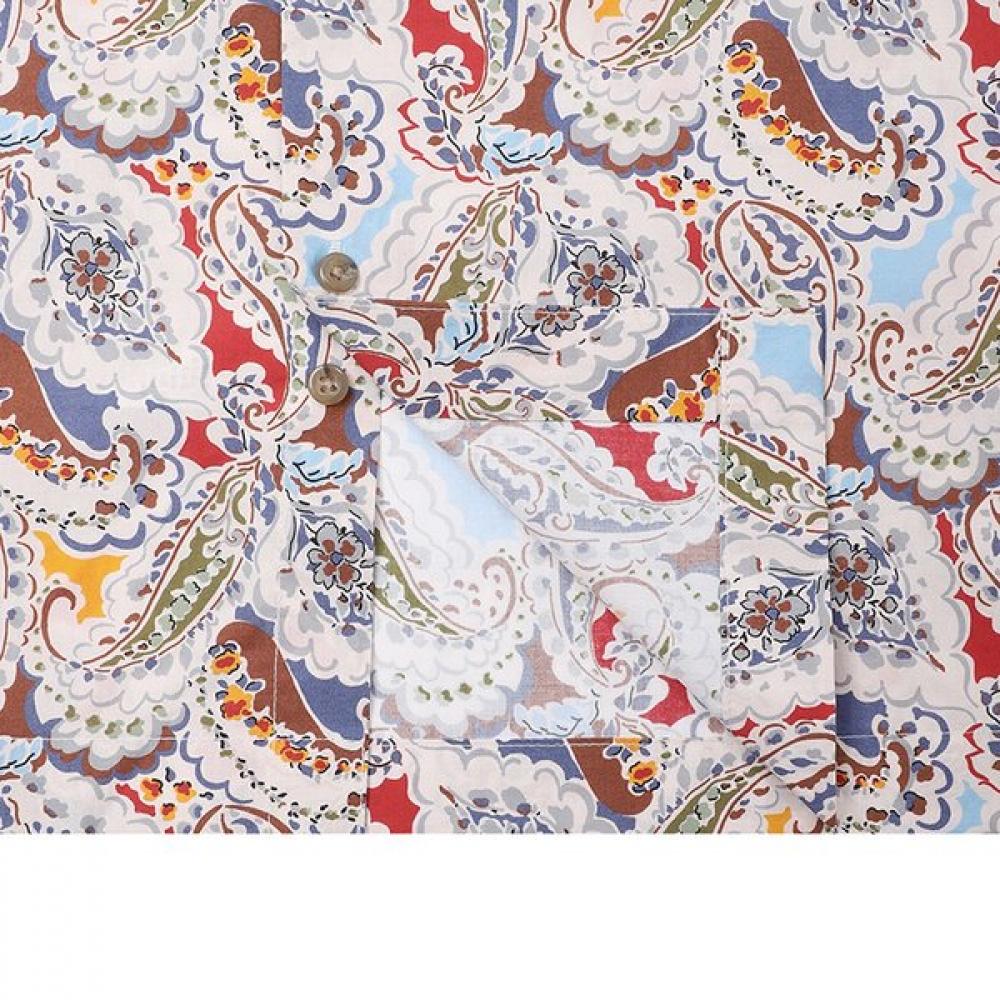 RENOMA Paisley Print Short Sleeve Classic Shirt [rousg1280 Bg]