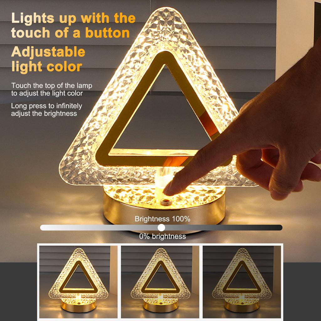 Kristall Tisch Lampe Nacht Lampe Wiederaufladbare Auge Pflege Nacht Lampe Romantische Geschenk Umgebungs Lichter