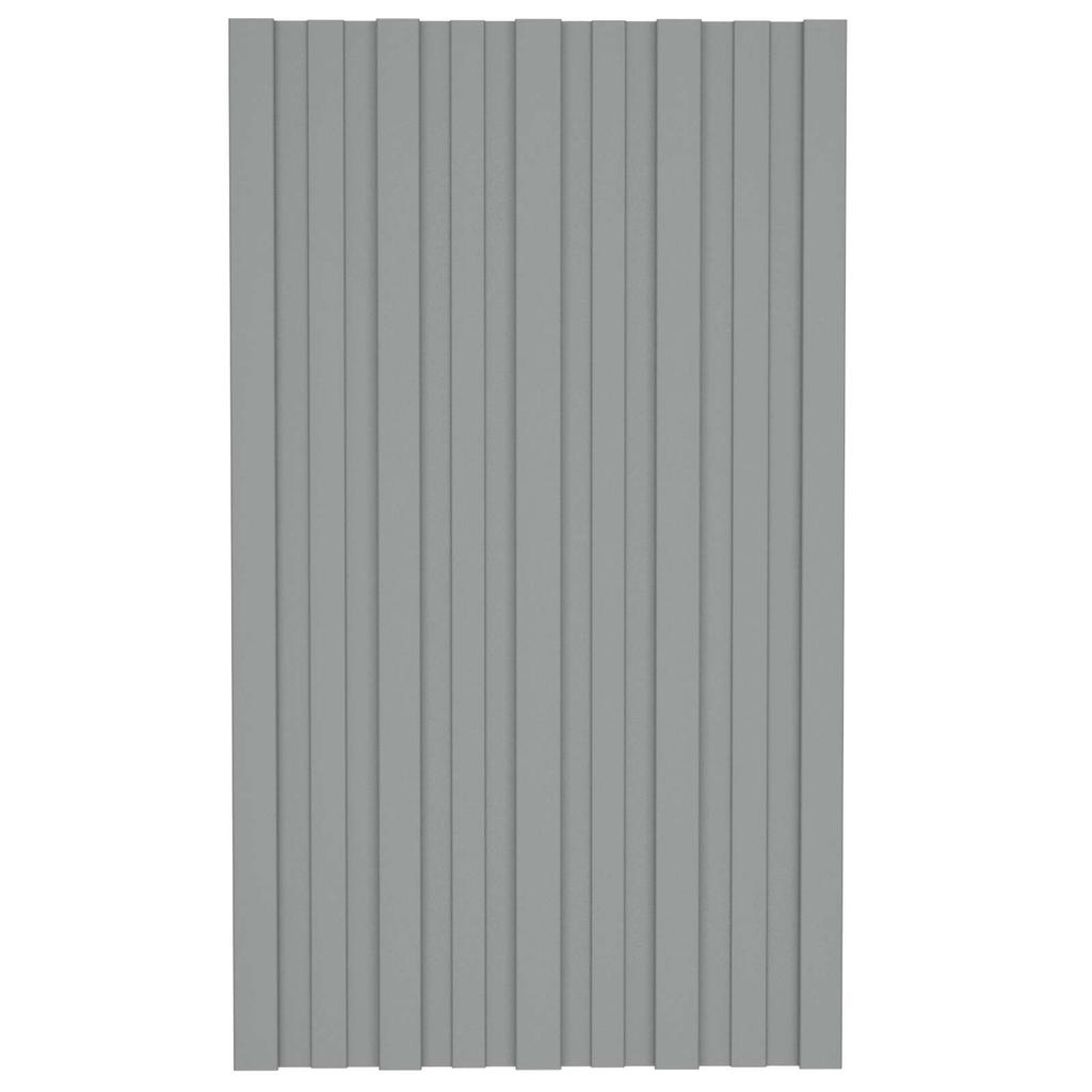 Roof Panel 36 Pcs Grey 80 x 45 cm Galvanized Steel
