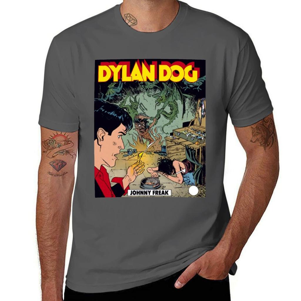 T-shirt DYLAN DOG abbigliamento estivo neri sublimi pesanti abbigliamento uomo