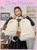 Korean Style Girls Backpack With Bow Pattern For School And Travel Purposes