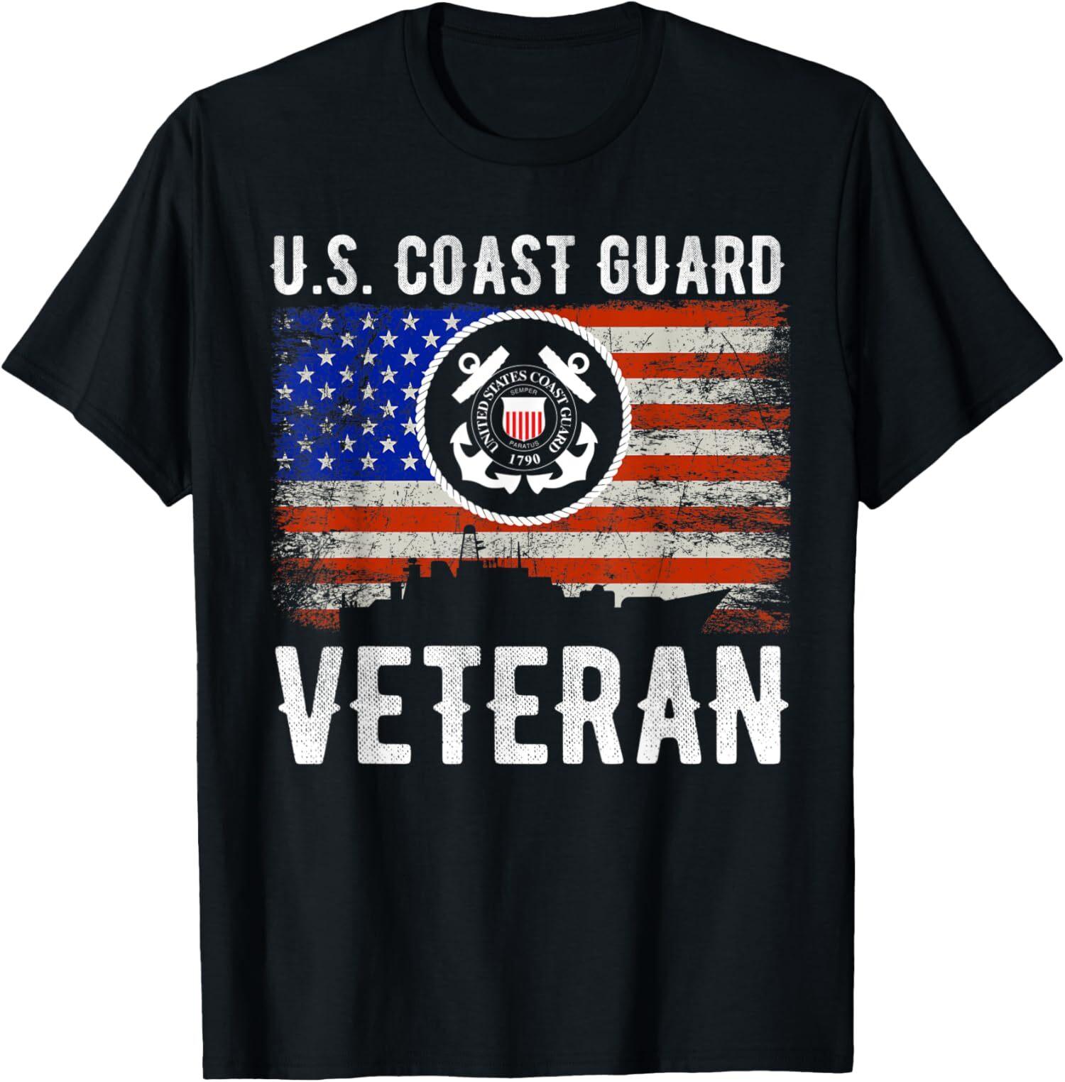 NEW LIMITED U.S. Coast Guard Veteran Forces Coast Guard Tee Shirt XXXXL