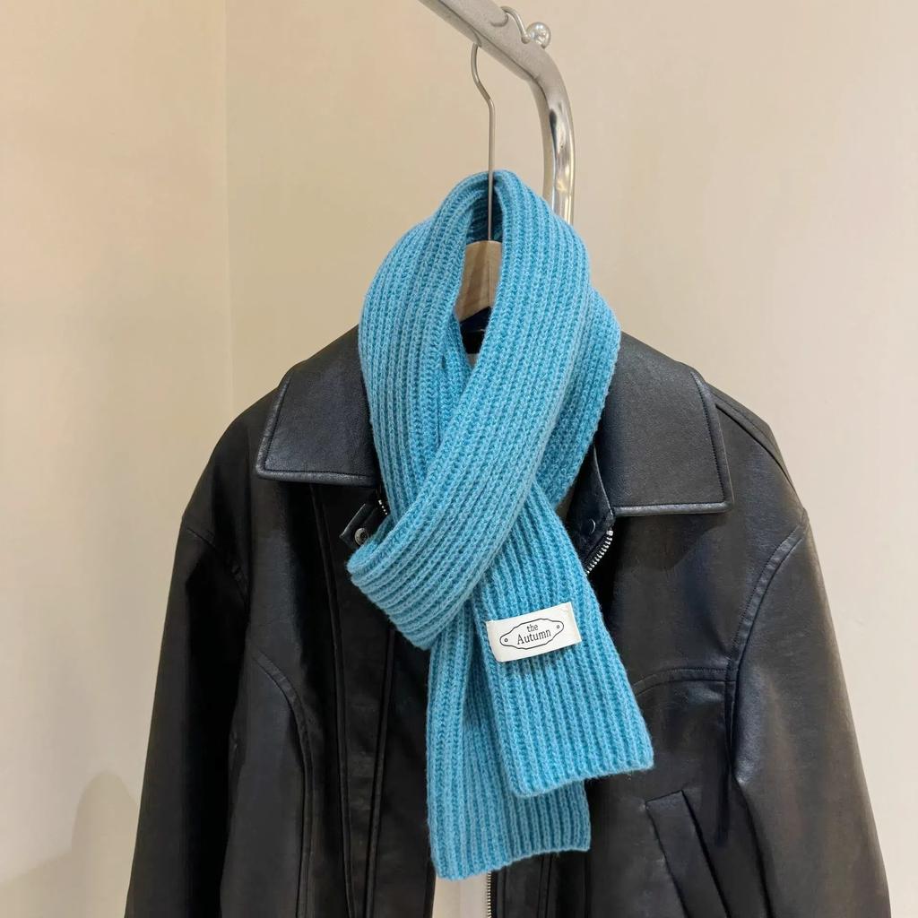 Winter Scarf for Men and Women Same Style  Solid Color  Striped Soft Knitted  Versatile  Fashionable  Simple  Versatile  Warm Scarf