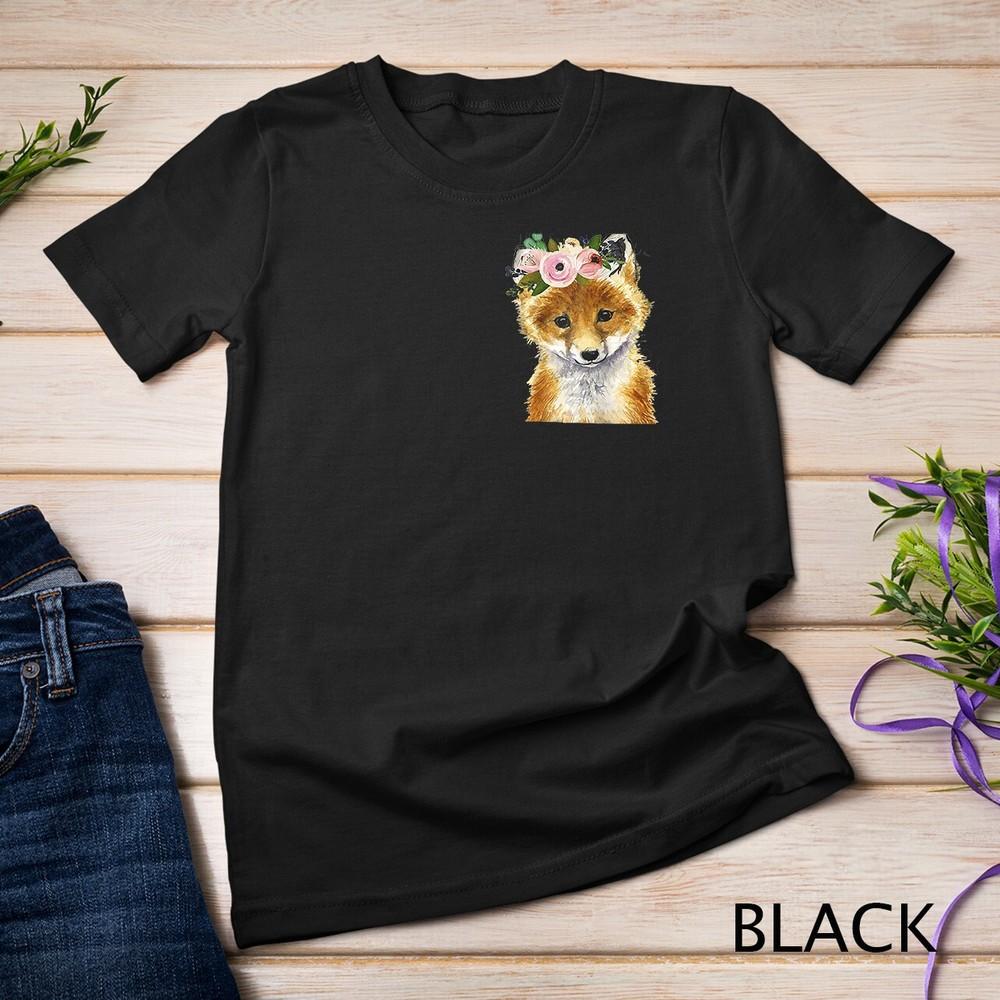Pocket Just A Girl Who Loves Foxes, Love-r Dad Mom, Boy Girl Unisex T-shirt 4XL