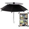 Topyond Phone Umbrella, 10W Solar Charger Sun Shade for Cell Phones, Suction Cup Stand, Outdoor Anti-Glare Protection, for Beach Travel and Outdoor