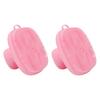 2pcs Silicone Face Scrubber with Hanging Hole Food Grade Water Proof Portable Face Exfoliator Scrubber Pink