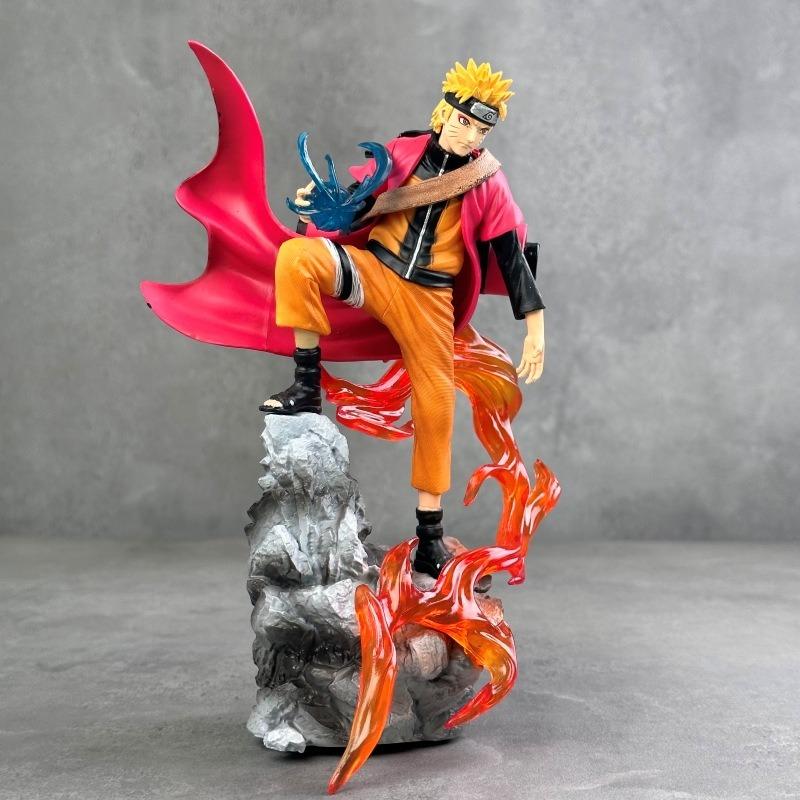 23cm Naruto Anime Figure Uzumaki Naruto Uchiha Sasuke Action Model Pvc Statue Desktop Ornament Collection Toys Gift