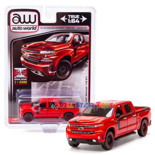Auto World CP7918 2019 Chevrolet Silverado LTZ Z71 Red Limited Edition 2496 Pieces Worldwide 1/64 Diecast Model Car