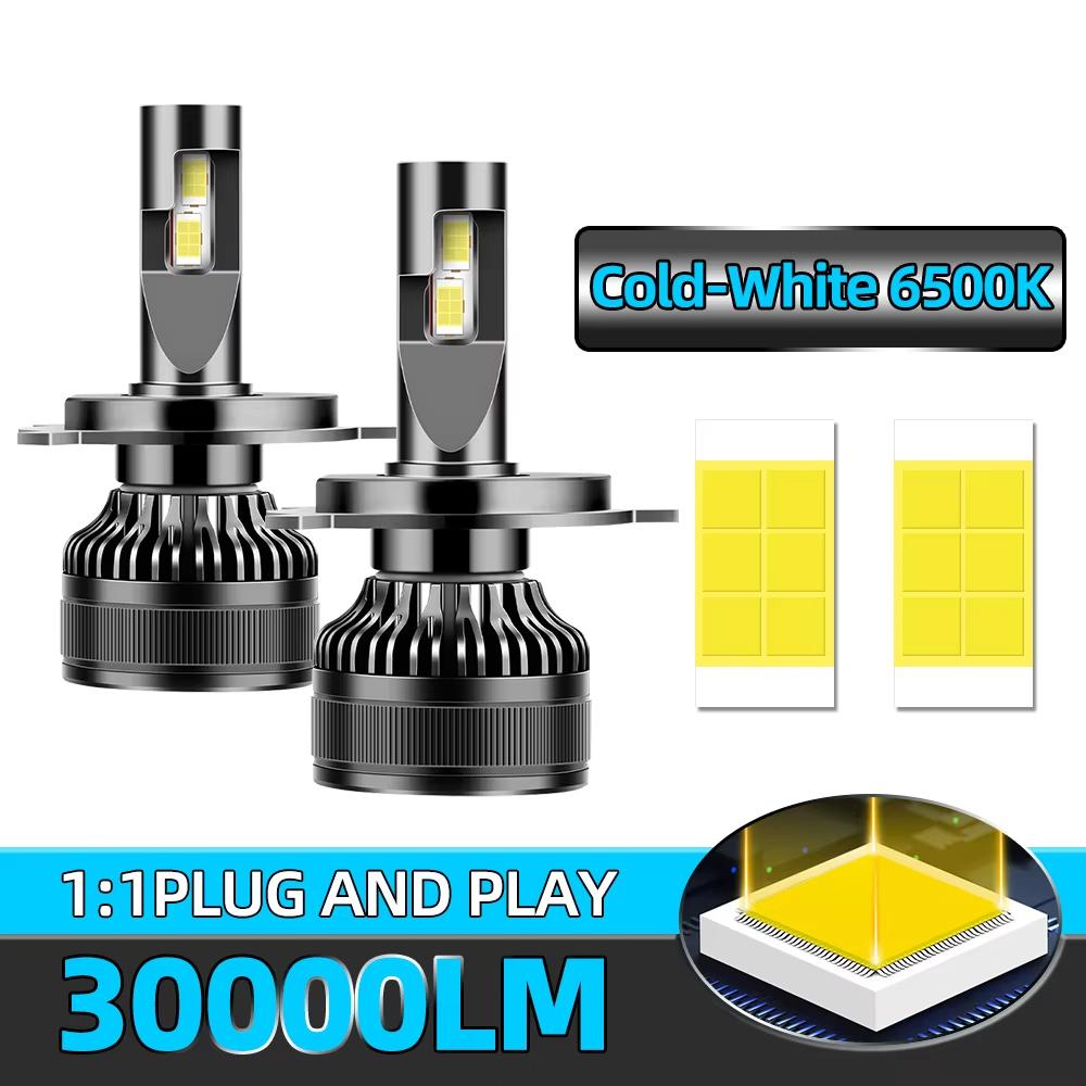 

roadsun 2PCS Car Lights H7 H4 H1 9006 H11 9005 Super Bright LED Headlights High Low Beam Fog Light Bulb White 6500K 12V 9006/HB4