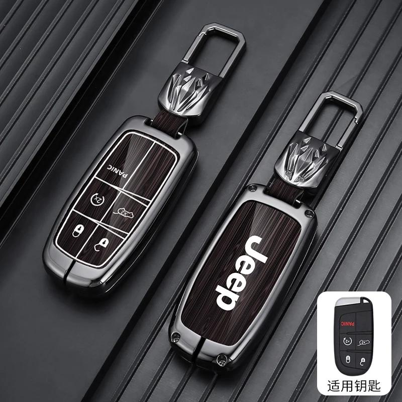 

Для Jeep Кейс для бесключевого автомобильного ключа из цинкового сплава Для Jeep Grand Cherokee WK2 KL Wrangler JK Renegade Commander Compass 2018 2022 Авто