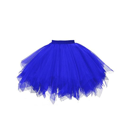 

Женская тюлевая юбка с высокой талией, однотонная танцевальная одежда, нижняя юбка, многослойная вечерняя балетная юбка, уличная одежда королевский синий