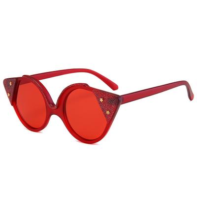 2019 Personalized Cat Eye Sunglasses, Triangular Sunglasses, Transparent Marine Sunglasses