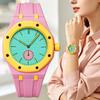 Orologio al Quarzo Unisex con Cinturino Colorato in Silicone per Donna Uomo Moda da Polso