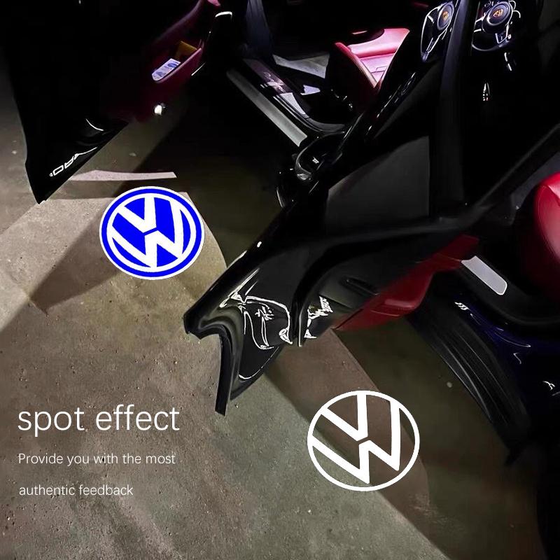 2026 Hot For Volkswagen VW 2pcs HD Led Welcome Light Car Door Projector Lamps For Volkswagen VW Polo Golf T5 Caddy T4 Touran GTI