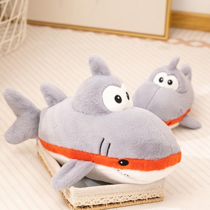 Stuffed Plush Animal Toys Anime Shark Captain Cute Dolls Educational Baby Toys Simulated Shark Children Gift