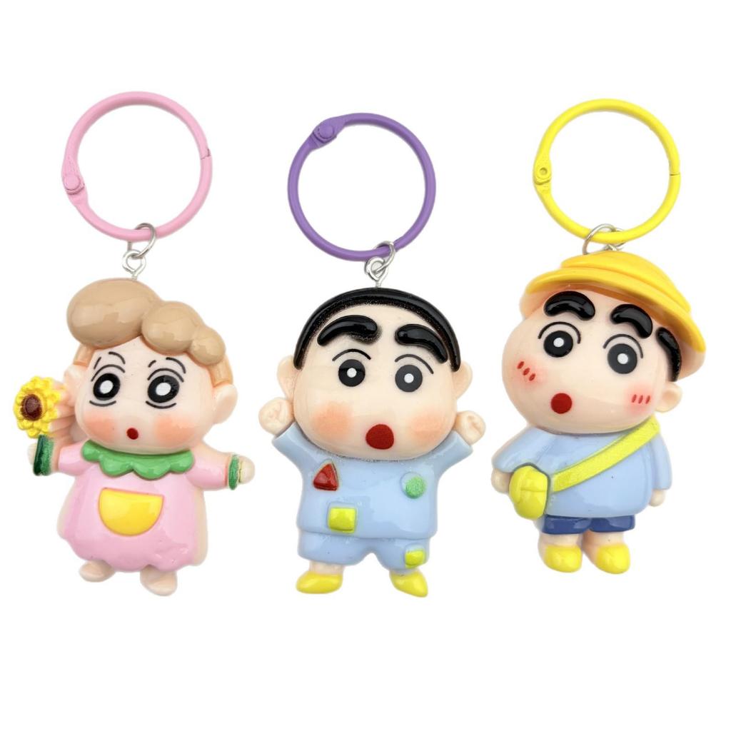 Crayon Shin-chan Heart Pendant Keychain - Cute Gift for Friends