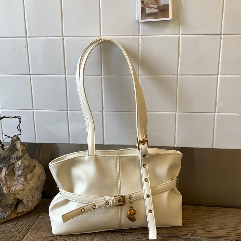 Einfache Unterarmtasche, Pendler-Tragetasche mit großem Fassungsvermögen, Schultertasche im Motorradstil