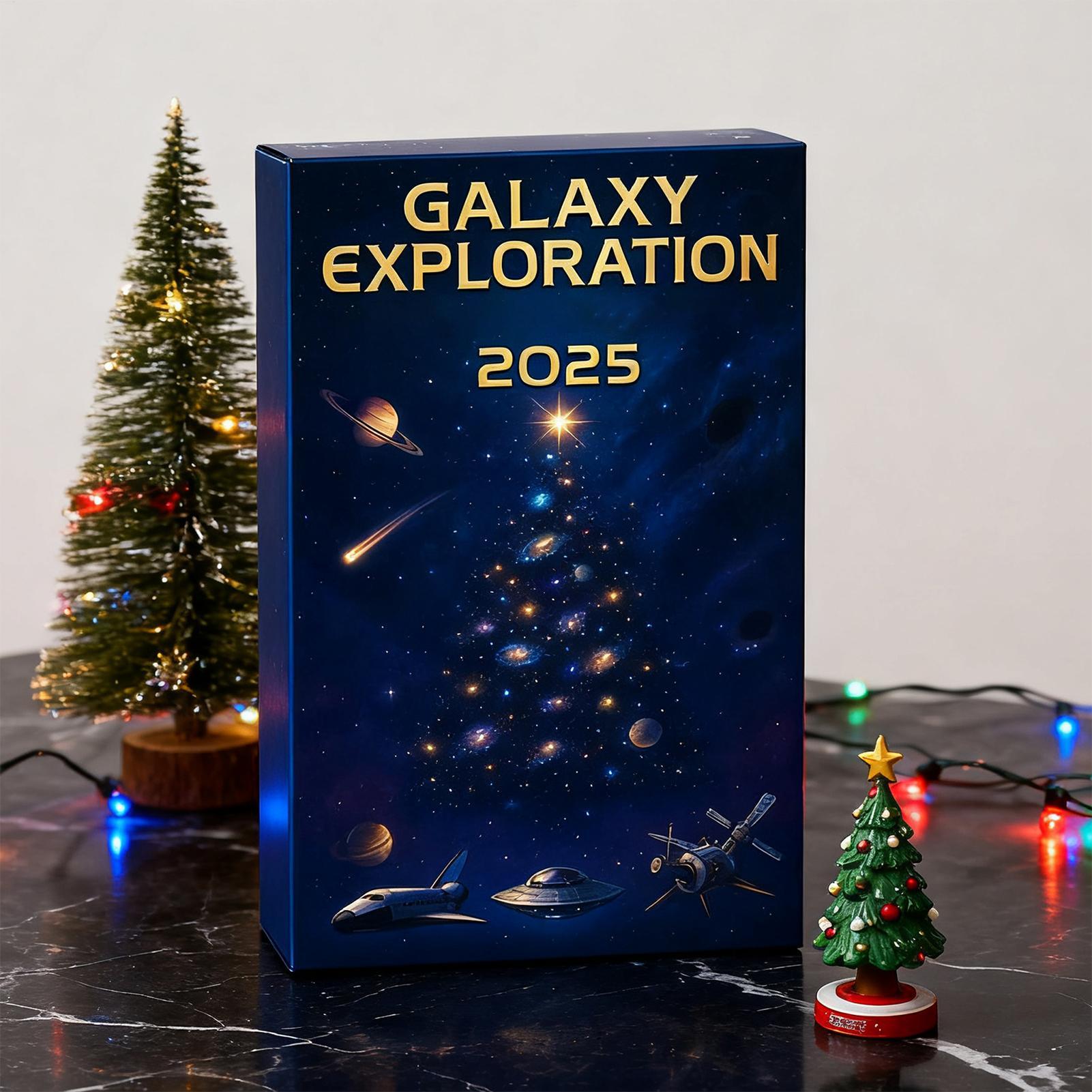 

2026 Galaxy Exploration Advent Calendar 2D Flat Acrylic Space Advent Toy 24 Day Christmas Countdown Calendar For Kid Teen Studen single attribute
