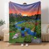 Minecraft Blanket Soft & Cozy Great for Office Chair Picnics Couch All-Season Use Digital Print Ideal Gift for Friends Family Couples Picnic