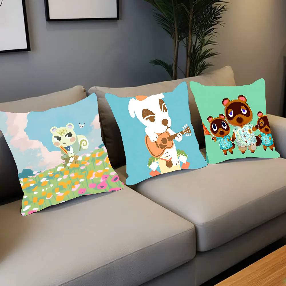 Game A-Animal C-Crossings Pillow Case Square Pillow Bedroom Sofa Leisure Comfort Cushion Home Decoration