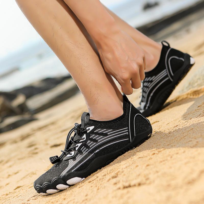 Schnelltrocknende Wasserschuhe für Damen Herren Leicht Atmungsaktive Aqua-Sneaker Rutschfeste Strand-Watschuhe zum Kajakfahren Surfen Tauchen