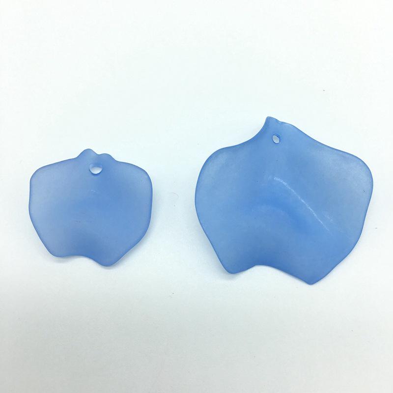 Frosted Lotus Leaf Thin Slices 24-36mm, Colored Hanging Holes for DIY Jewelry & Flower Weaving.