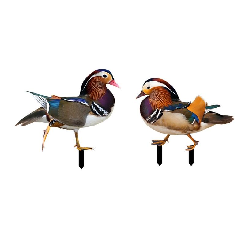 

2 Pack Acrylic Stakes Garden Duck Stake Courtyard Art Outdoor Animal Decoration Lawn Patio Decorative Statue Sculpture 1