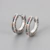Colorful Zircon Huggie Earrings For Women Niche Luxury Rhinestone Hoops Versatile Dainty Ear Jewelry