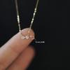 Hot Sale S925 Sterling Silver Bow Necklace with 14k Gold Heart-Shaped Pendant - Light Luxury Ins Style.