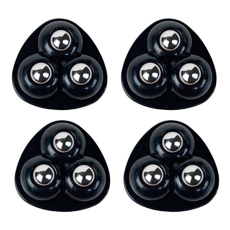 Self Adhesive Universal Wheel Stainless Steel Beads 360 Rotating Pulley Wheels For Bedside Cupboard Furniture Mover Tools