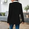 Women's Loose And Comfortable V-neck Long Sleeved Button Solid Color Jacket