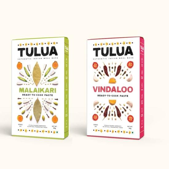 Tulua Malaikari + Vindaloo Ready To Cook Paste | Cooking Paste | 1 Pack Serves 4-6 | No Preservatives | 2x160gms