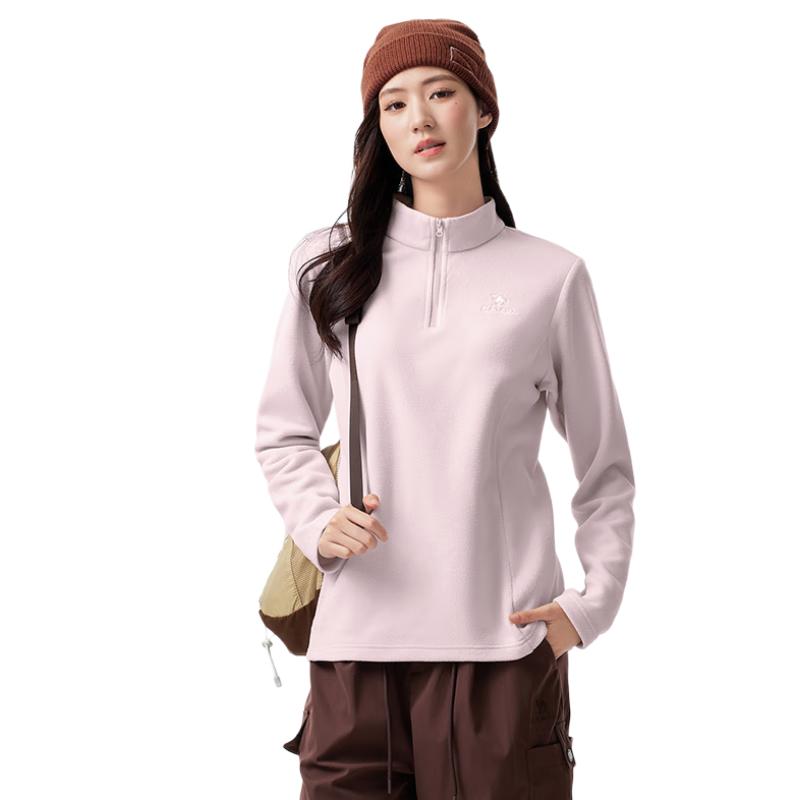 Camel Unisex Stand-Collar Anti-Static Fleece Jacket