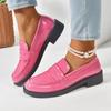 Damskie Wiosenne Nowe Mary Loafers - Gruba Podeszwa Preppy Brytyjskie - Skórzane Buty